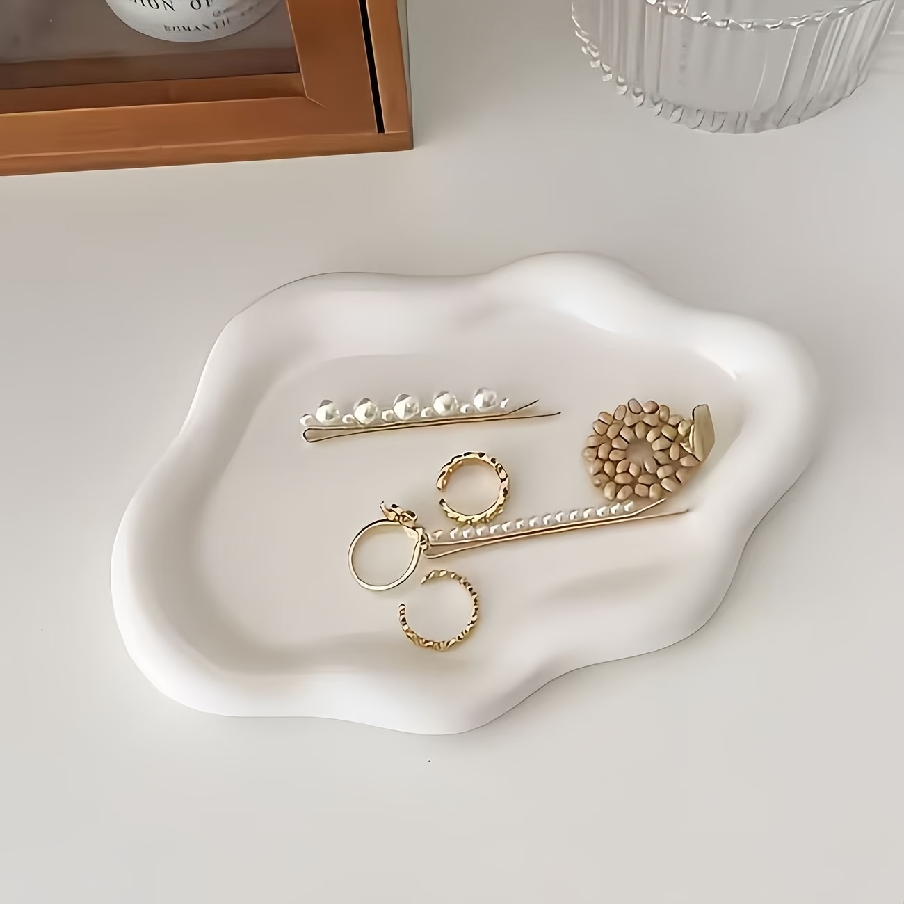Jewelry And Watches Store - صينية مجوهرات - تصميم سحابة أنيق،