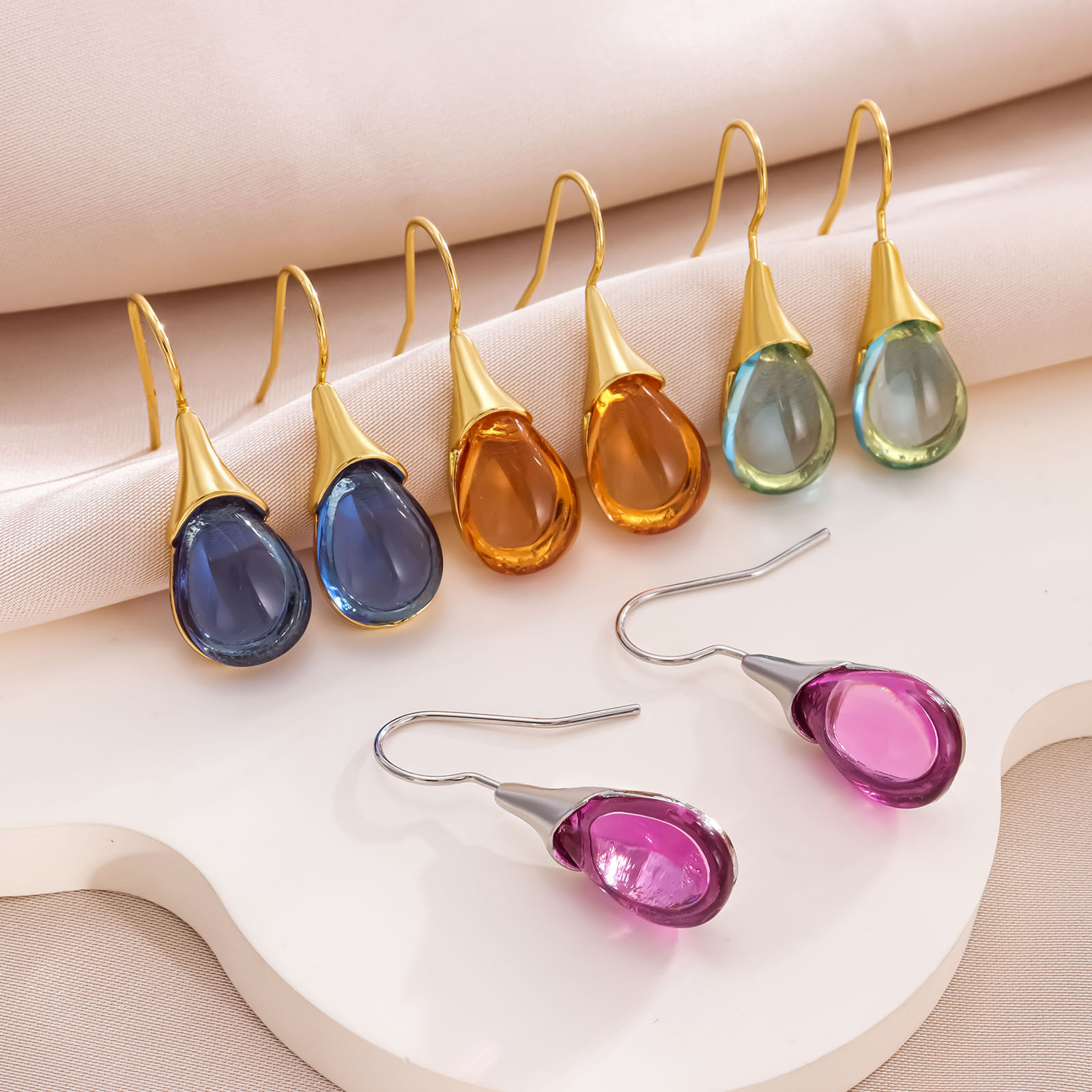 Opal Earrings Dangle - العصرية النساء القط العين الأحجار أقراط