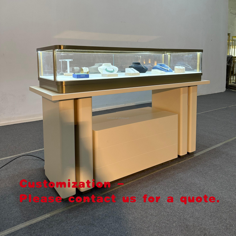 Jewelry And Watches Store - طاولة عرض ساعات ومجوهرات من الفولاذ