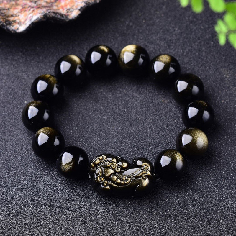Gemstone Bracelet Healing - الذهب الطبيعي سبج سوار الرجال النساء