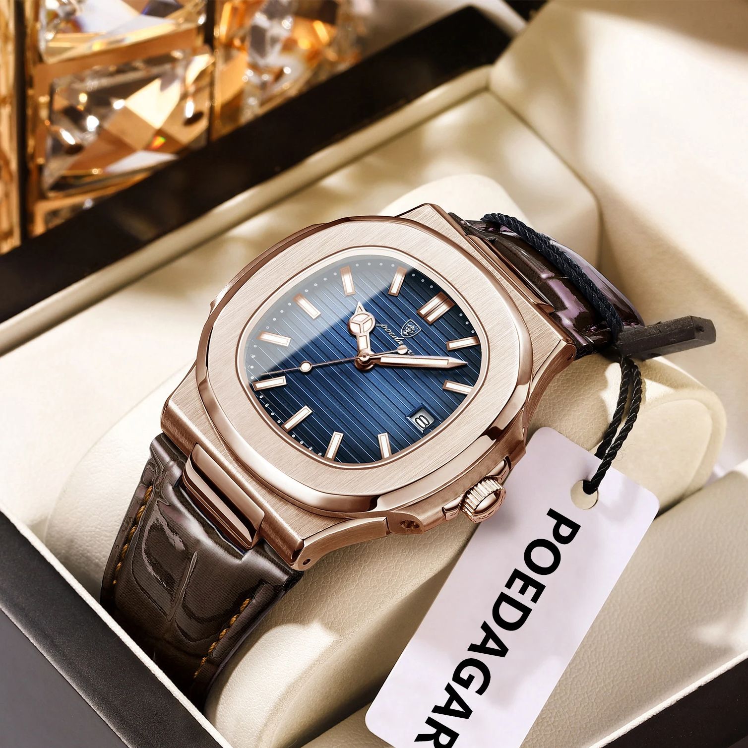 Rg Watches & Jewelry Gmbh - POEDAGAR رجل الأعمال ساعة تاريخ مقاوم