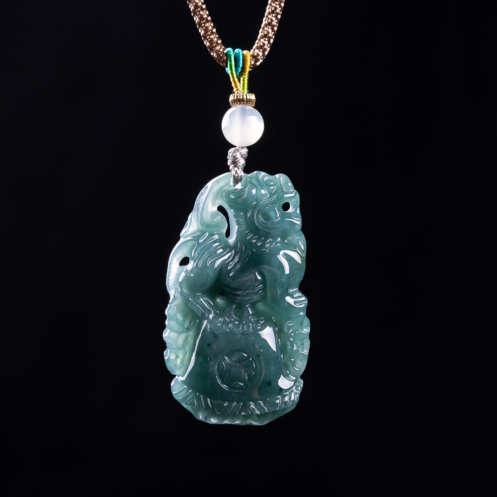 Necklace Pendant - قلادة بيكسيو من اليشم البورمي، تمائم