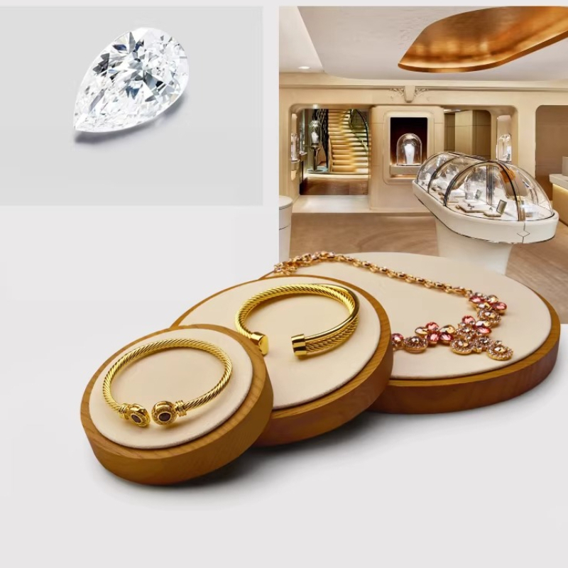 Jewelry And Watches Store - صينية عرض مجوهرات من الخشب الصلب