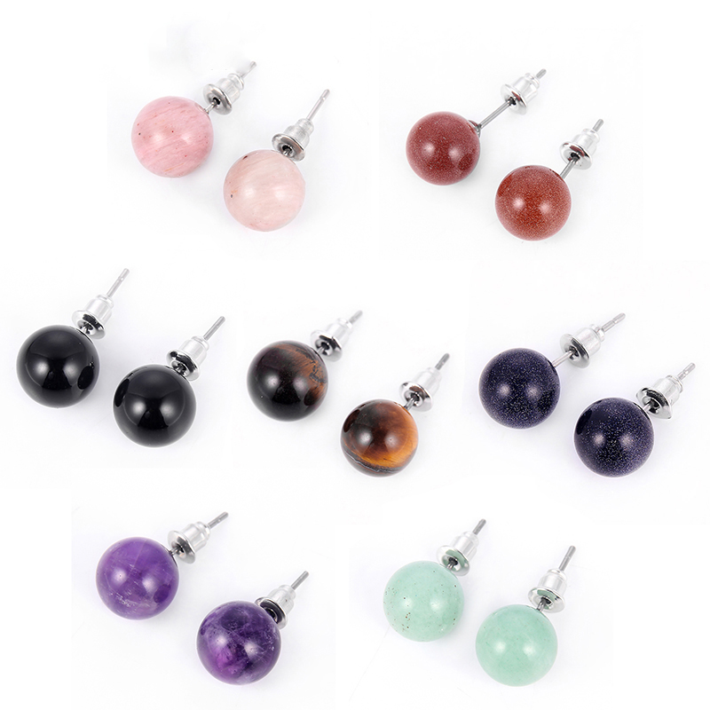 Opal Earrings Dangle - 1 زوج الحجر الطبيعي الأرجواني الوردي