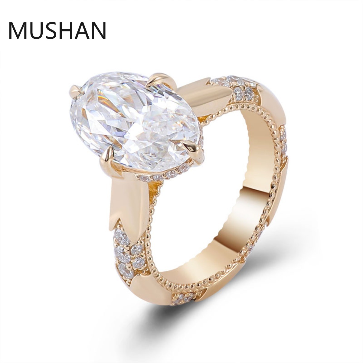 Moissanite Ring - خواتم ميشان الفاخرة المخصصة من الذهب