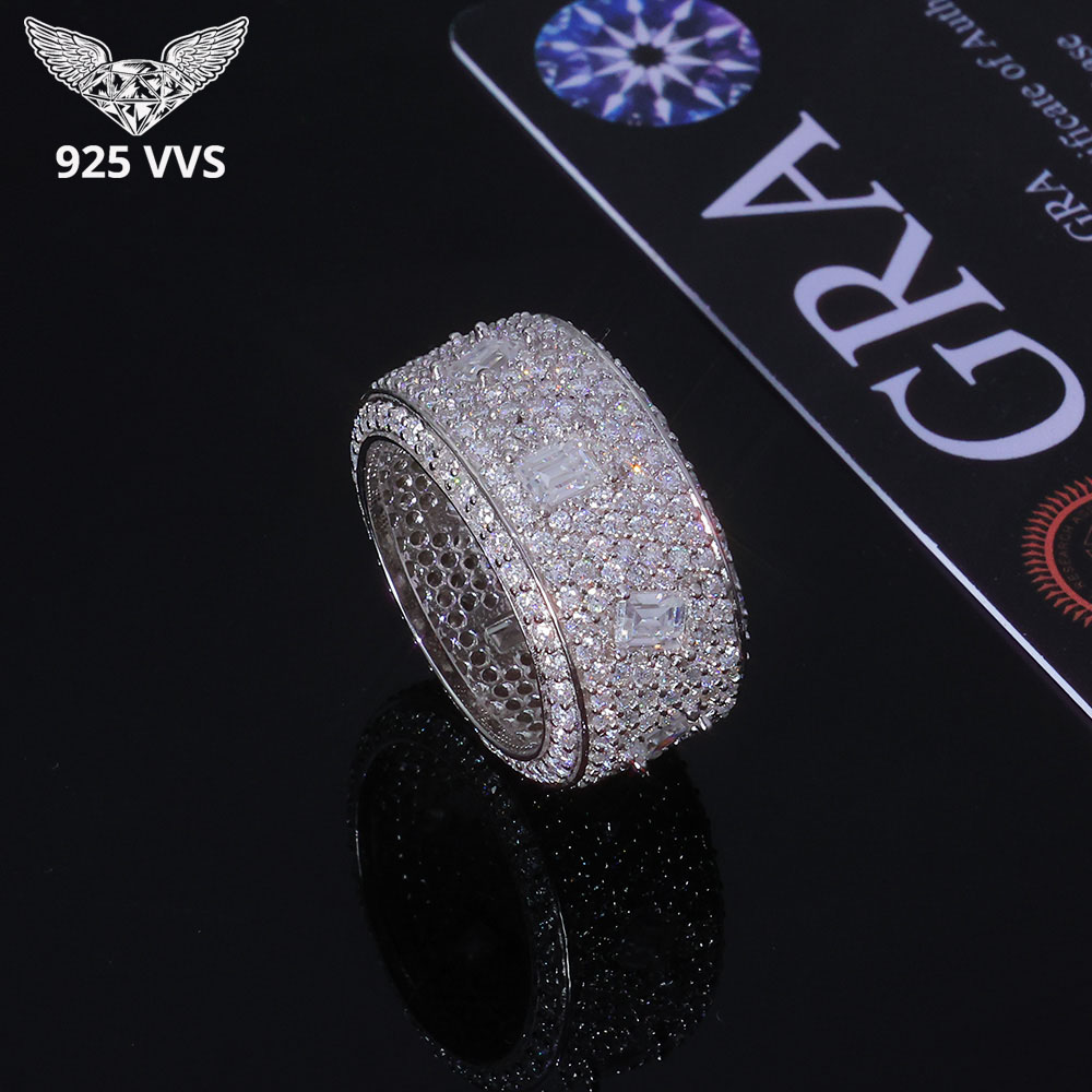 Moissanite Ring - 925 VVS مويسانيتي خاتم الهيب هوب