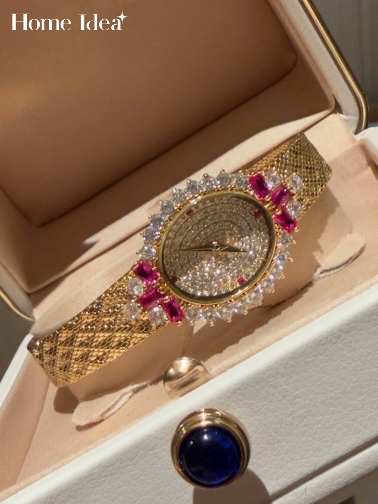 Jewelry Watches Vintage - ساعة كوارتز نسائية كلاسيكية بيضاوية الشكل،