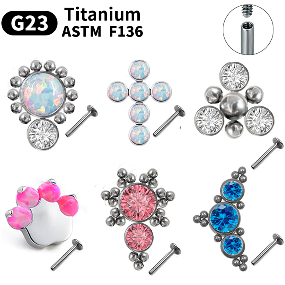 Opal Earrings Dangle - أقراط تيتانيوم G23 للنساء مع حجر