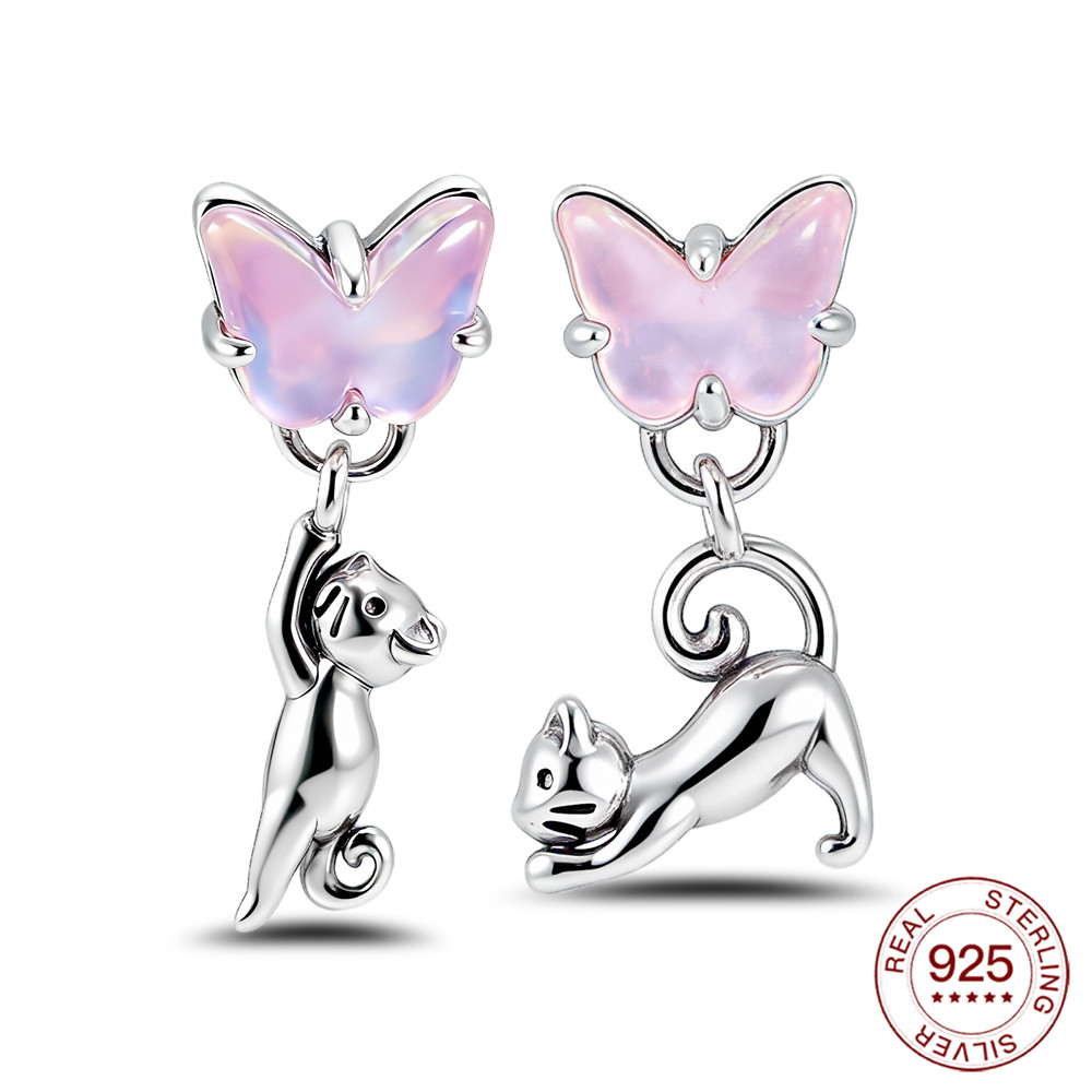 Opal Earrings Dangle - أقراط غير متماثلة من الفضة الإسترلينية