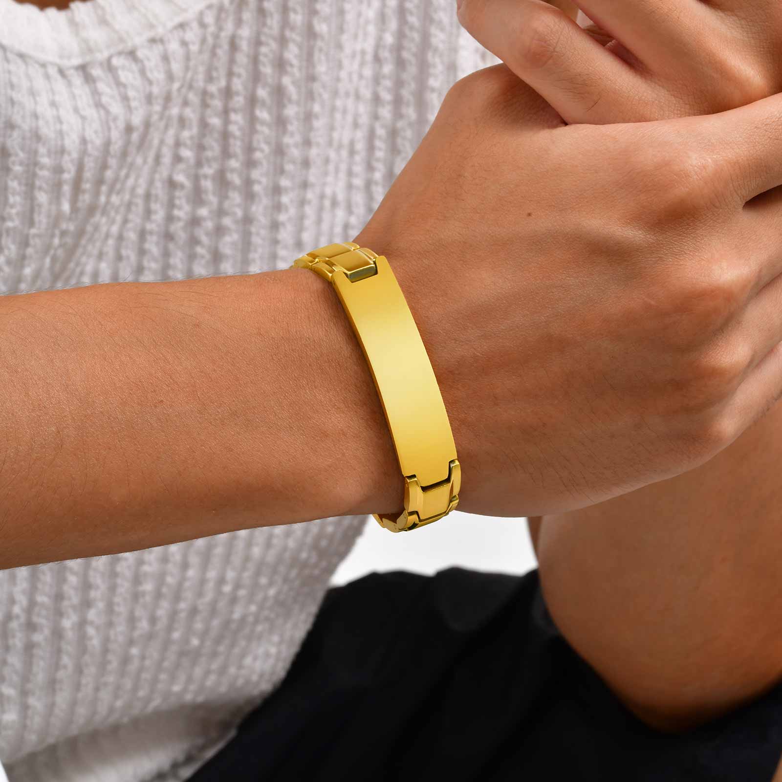 اسم مخصص النص محفورة سوار للرج - مراجعة Jewelry Watches Men وسعره