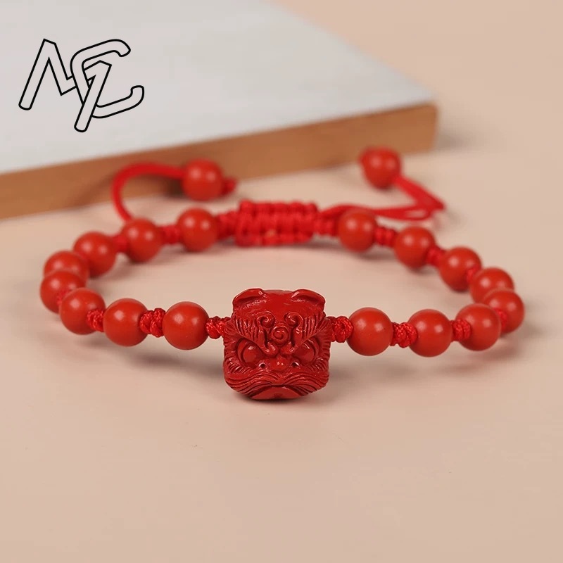حقيقية الأحمر الزنجفر الأسد ال - مراجعة Gemstone Bracelet Healing وسعره
