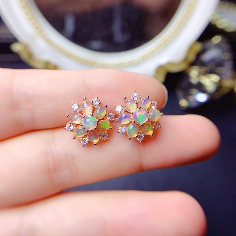 حلق من الفضة الإسترليني عيار 9 - مراجعة Opal Earrings Dangle وسعره