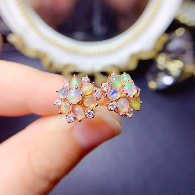 حلق من الفضة الإسترليني عيار 9 - مراجعة Opal Earrings Dangle وسعره