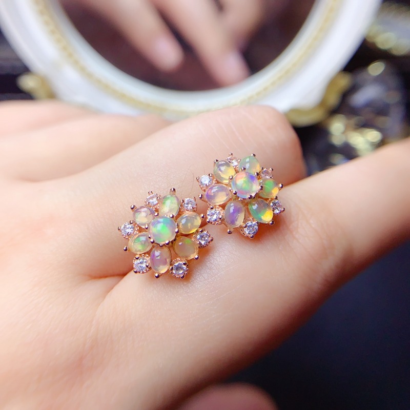 حلق من الفضة الإسترليني عيار 9 - مراجعة Opal Earrings Dangle وسعره