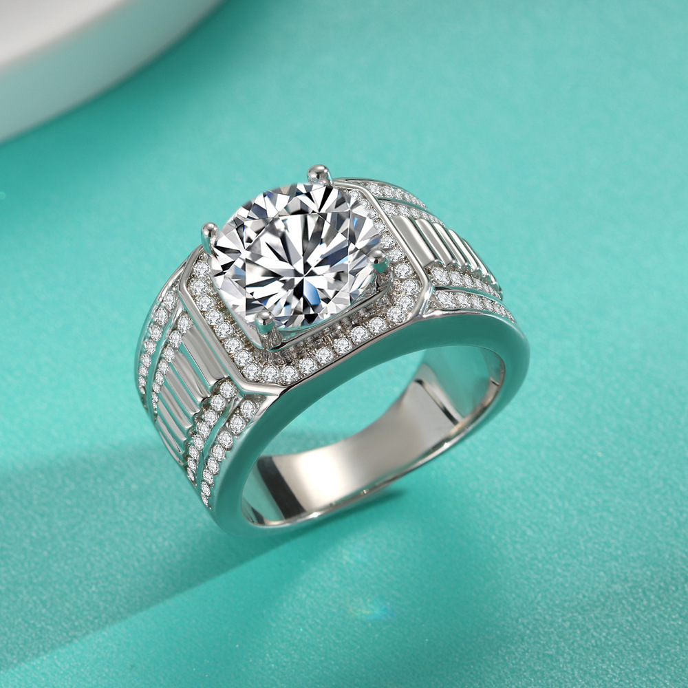 خواتم الماس الموزانيت للرجال ب - مراجعة Moissanite Ring وسعره