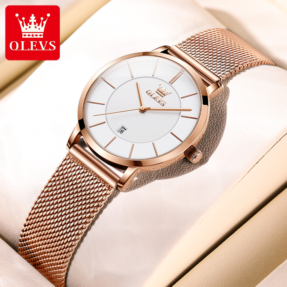 OLEVS ساعة نسائية 5869 أنيقة م - مراجعة Jewellery Watches وسعره