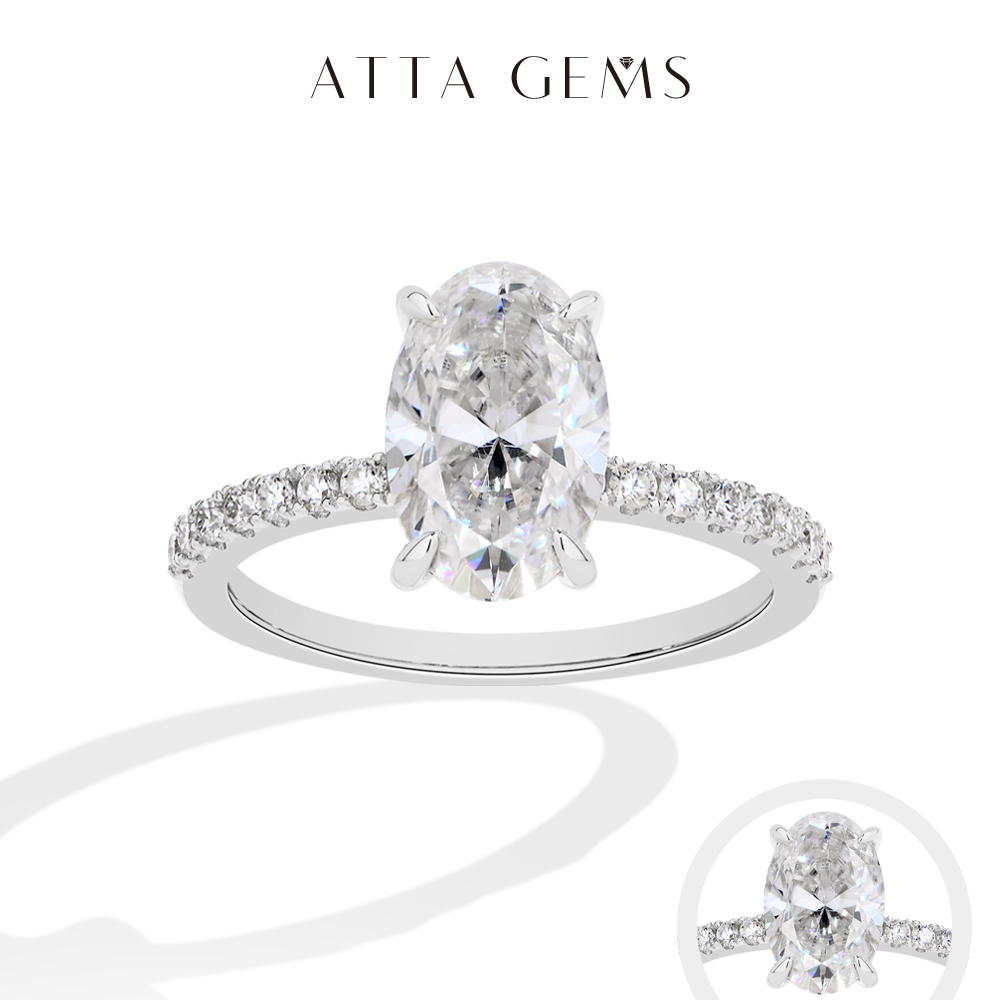 خاتم مويسانيت بيضاوي الشكل من  - مراجعة Moissanite Ring وسعره