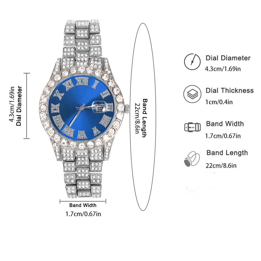3 قطعة طقم مجوهرات ساعة الهيب  - مراجعة Jewelry Watches Men وسعره