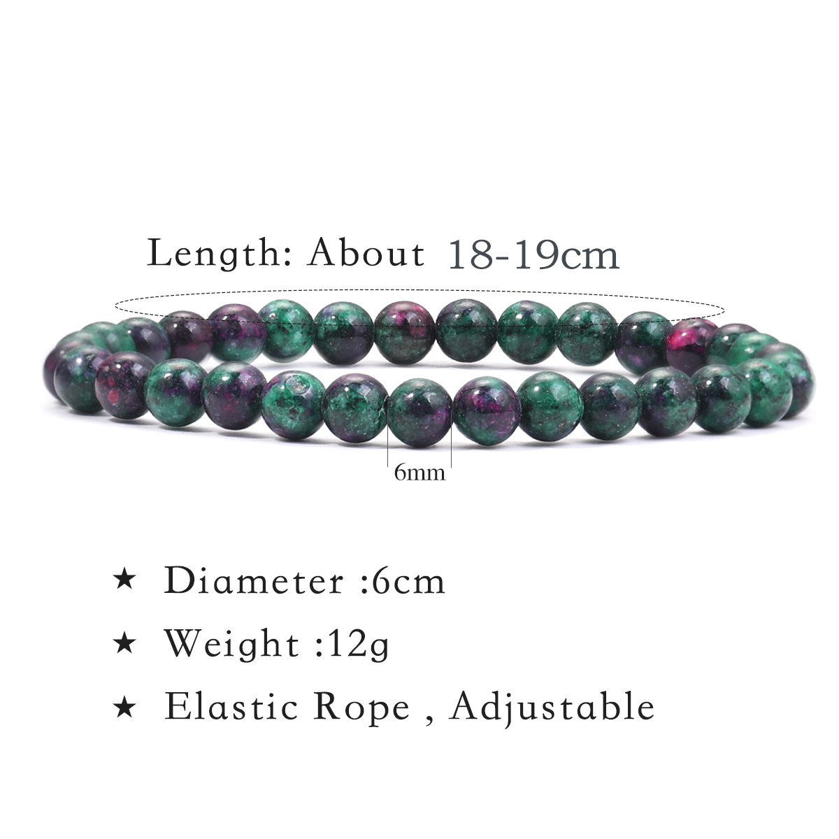 6 مللي متر سوار الأحجار الكريم - مراجعة Gemstone Bracelet Healing وسعره
