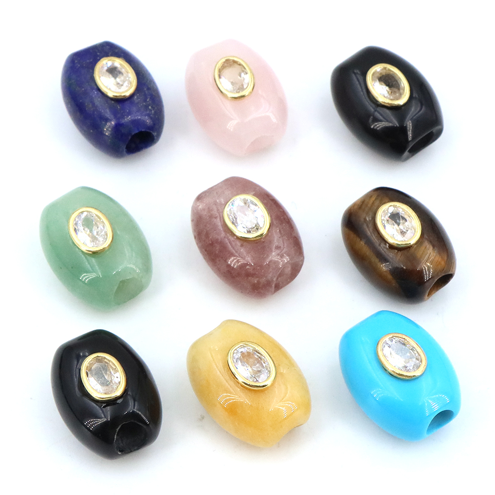 خرزة حجر طبيعي مسطحة بفتحة كبي - مراجعة Gemstone Bracelet Healing وسعره