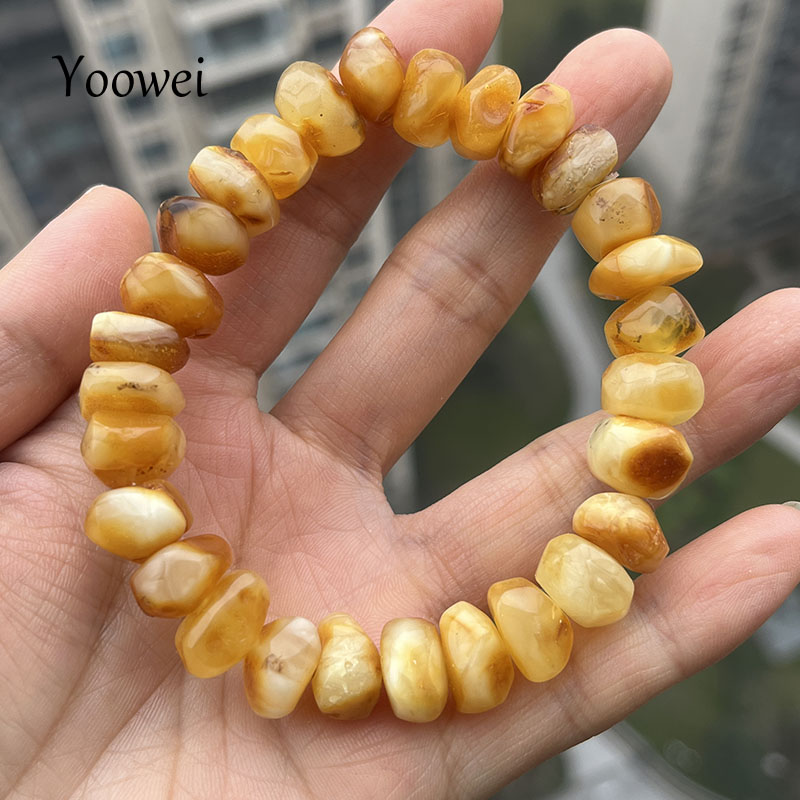 أساور كهرمان أصفر طبيعي 100% ل - مراجعة Gemstone Bracelet Healing وسعره