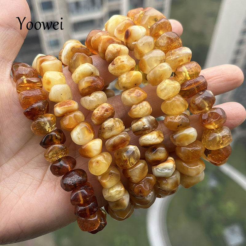 أساور كهرمان أصفر طبيعي 100% ل - مراجعة Gemstone Bracelet Healing وسعره