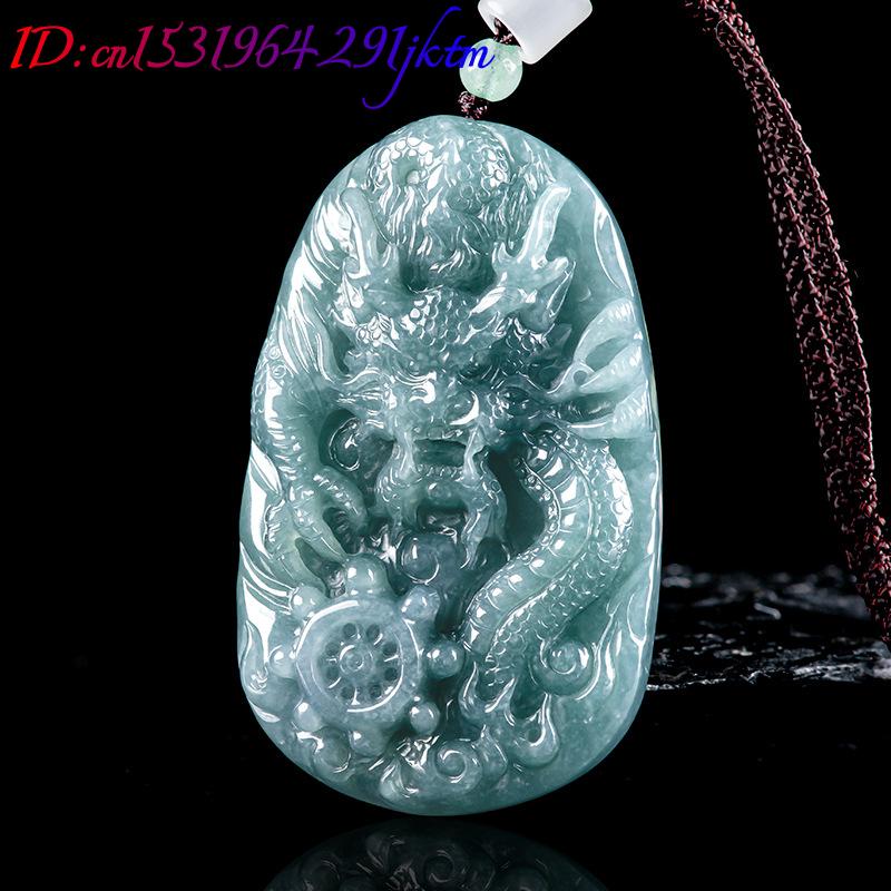 قلادة التنين من اليشم البورمي، - مراجعة Necklace Pendant وسعره