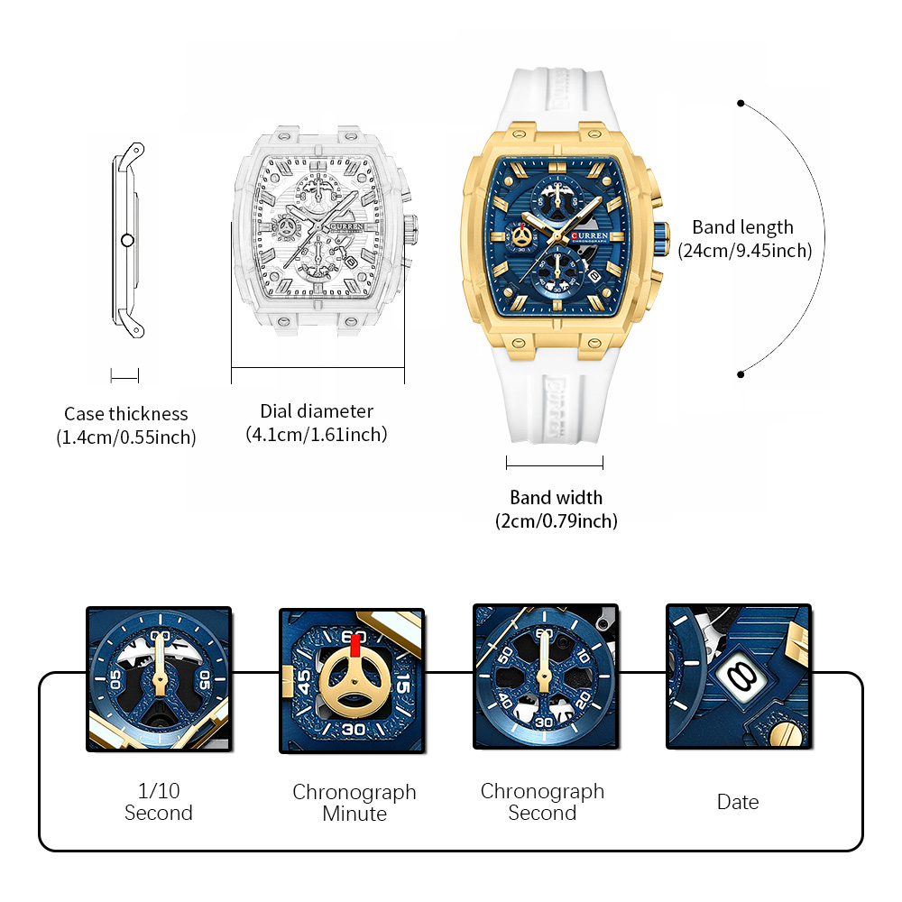 ساعة CURREN الفاخرة للرجال، سا - مراجعة Jewellery Watches وسعره