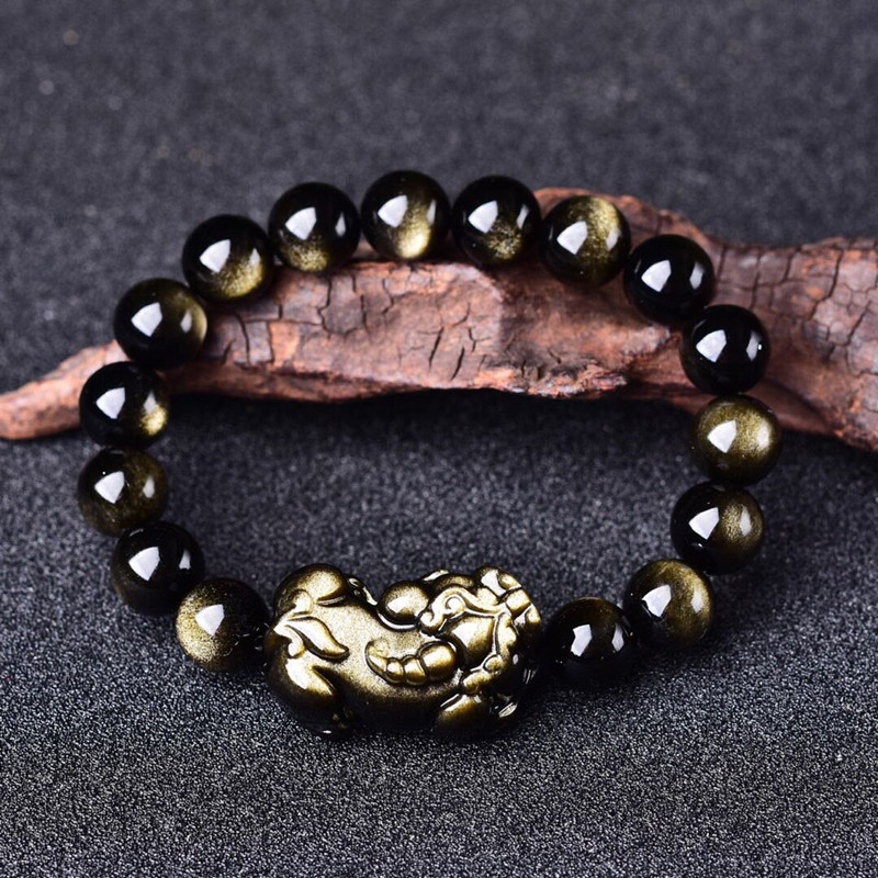 الذهب الطبيعي سبج سوار الرجال  - مراجعة Gemstone Bracelet Healing وسعره