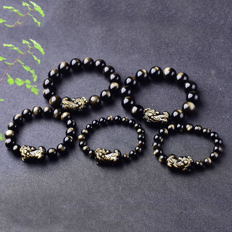 الذهب الطبيعي سبج سوار الرجال  - مراجعة Gemstone Bracelet Healing وسعره