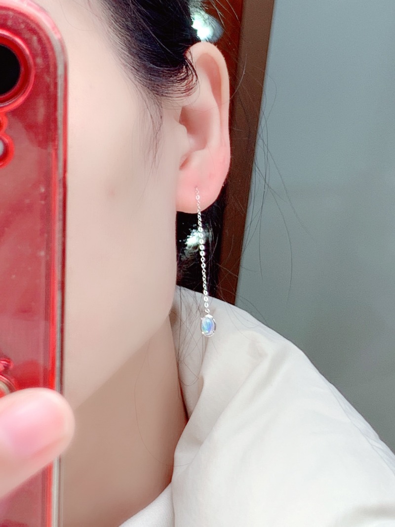 البيضاوي 4*6 مللي متر العقيق ا - مراجعة Opal Earrings Dangle وسعره