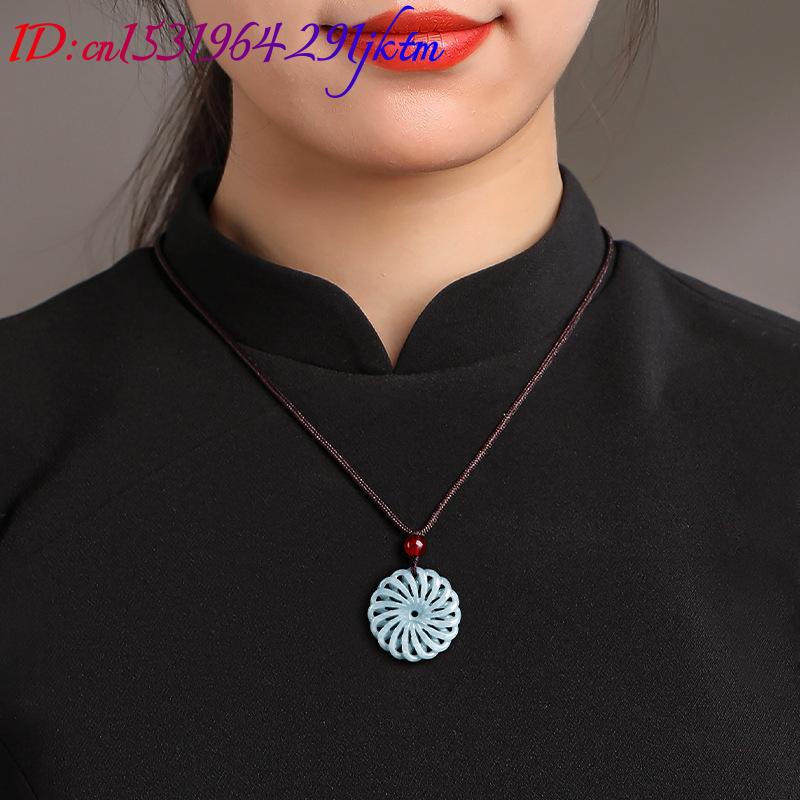 قلادة زهرة من اليشم البورمي، إ - مراجعة Necklace Pendant وسعره