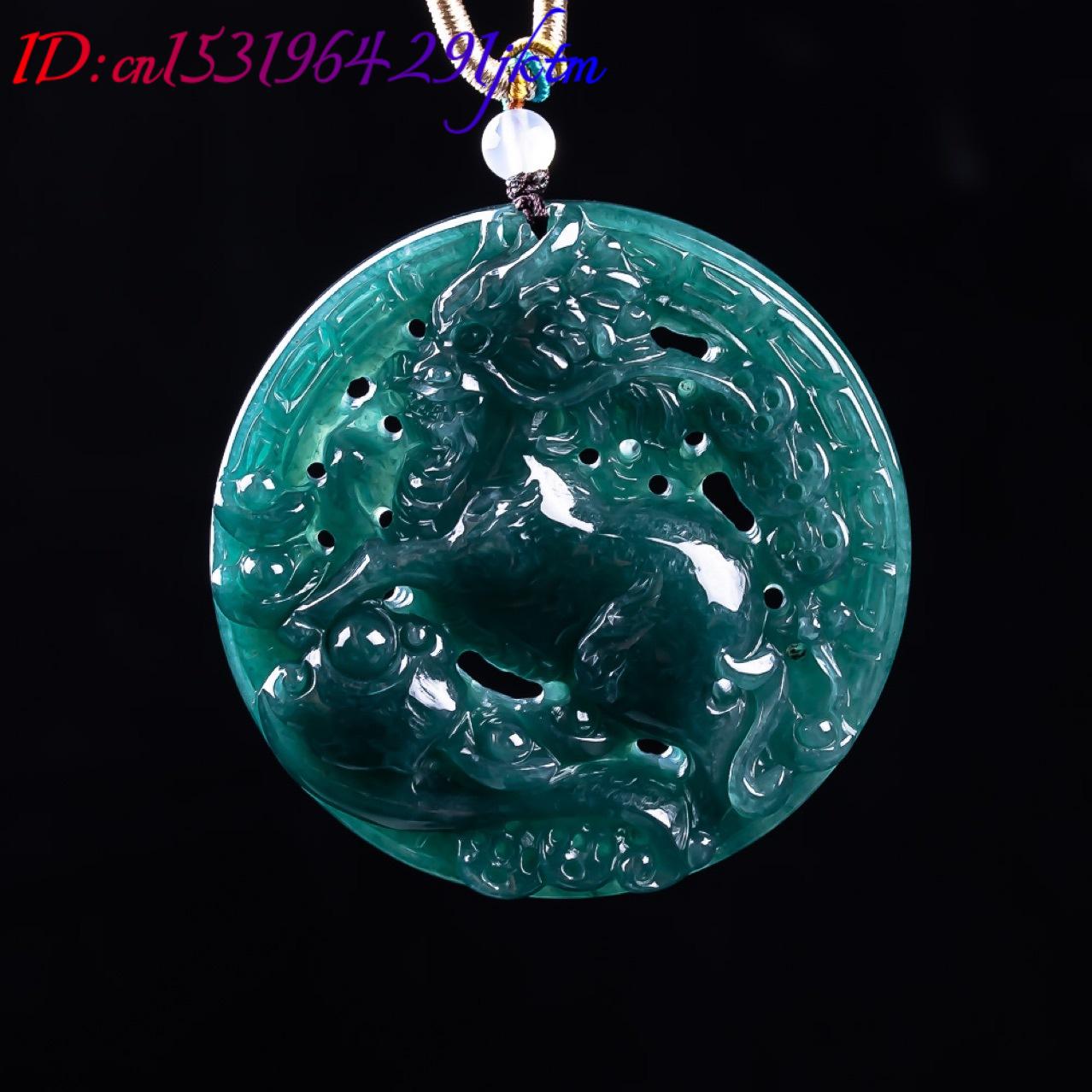 قلادة التنين من اليشم البورمي، - مراجعة Necklace Pendant وسعره