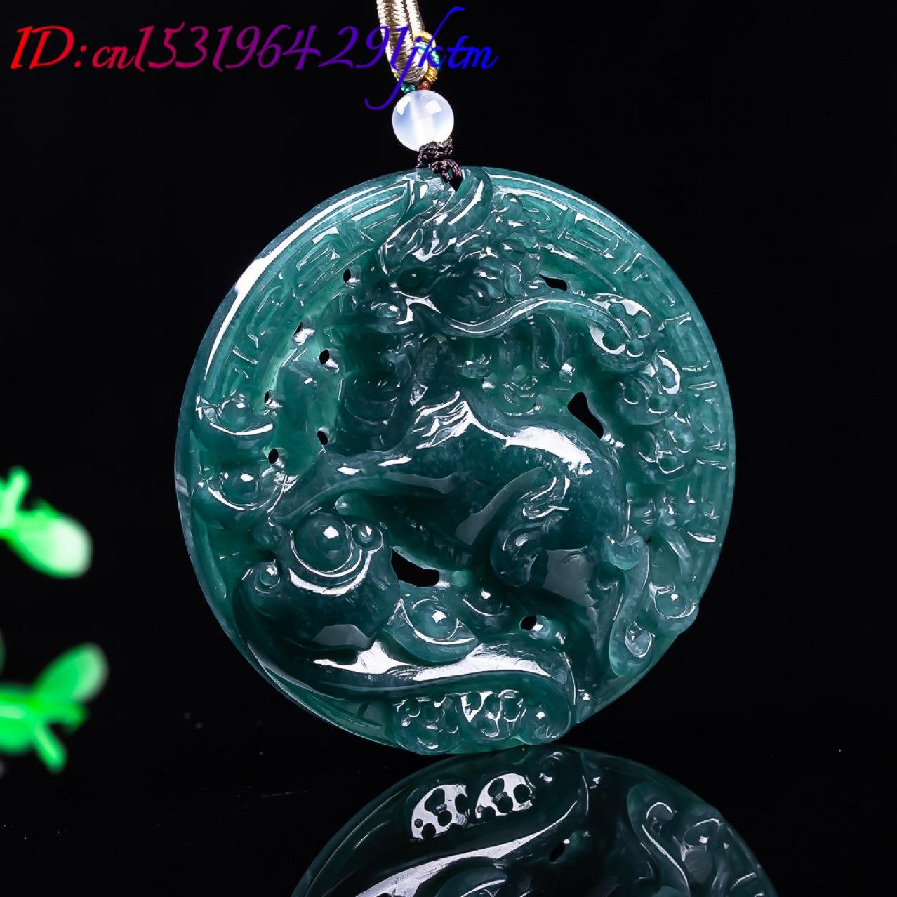 قلادة التنين من اليشم البورمي، - مراجعة Necklace Pendant وسعره