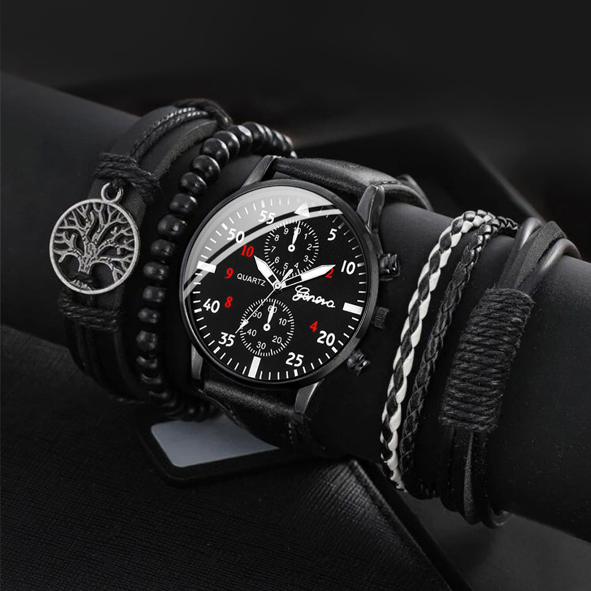 ساعة كوارتز بسوار جلدي للرجال  - مراجعة Jewelry Watches Vintage وسعره
