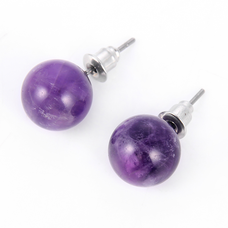 1 زوج الحجر الطبيعي الأرجواني  - مراجعة Opal Earrings Dangle وسعره