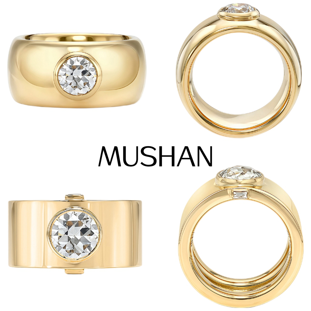 خاتم مخصص من الفضة الإسترلينية - مراجعة Moissanite Ring وسعره