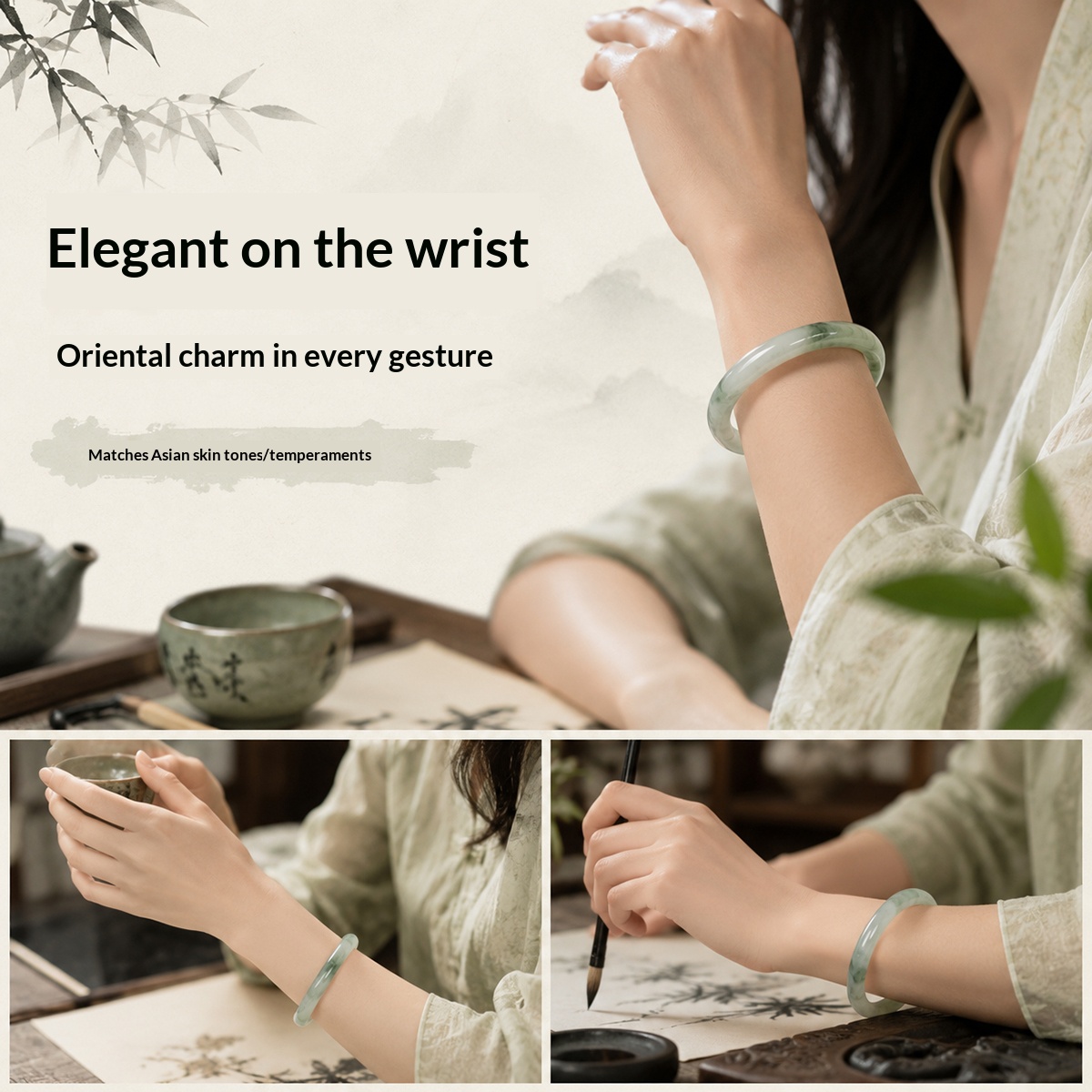 سوار من حجر اليشم الطبيعي من ت - مراجعة Gemstone Bracelet Healing وسعره