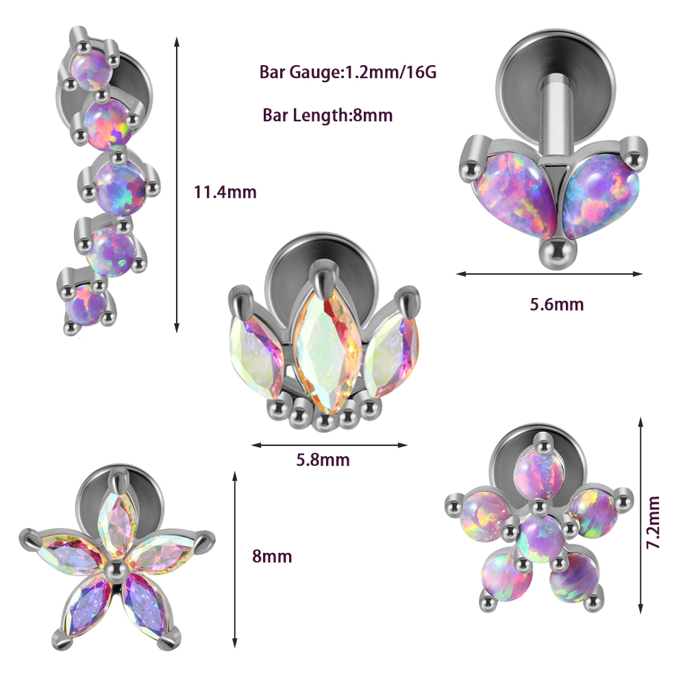 1 قطعة الفولاذ المقاوم للصدأ أ - مراجعة Opal Earrings Dangle وسعره