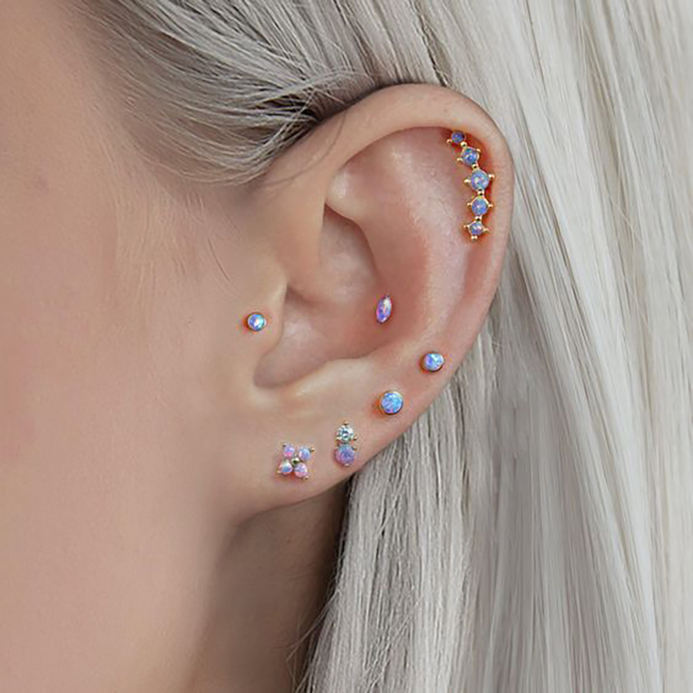 1 قطعة الفولاذ المقاوم للصدأ أ - مراجعة Opal Earrings Dangle وسعره