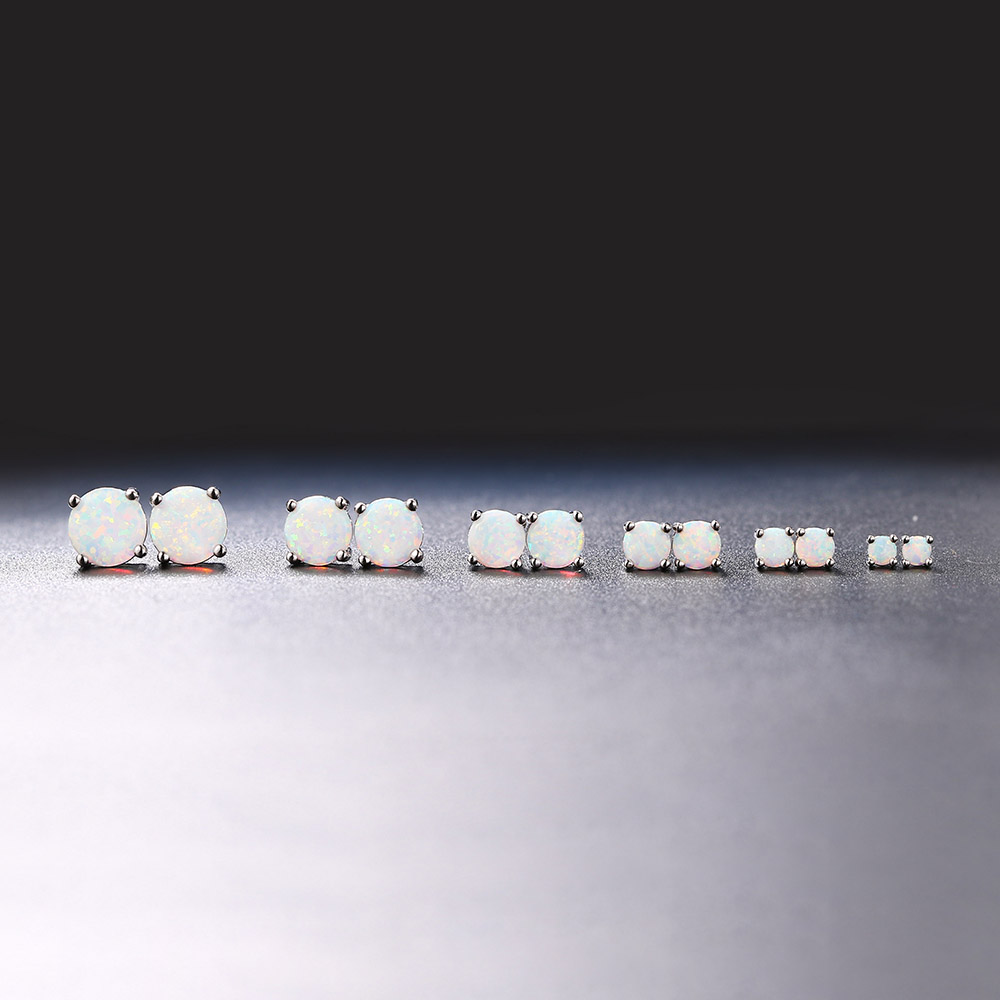 أقراط نسائية بسيطة مرصعة بحجر  - مراجعة Opal Earrings Dangle وسعره