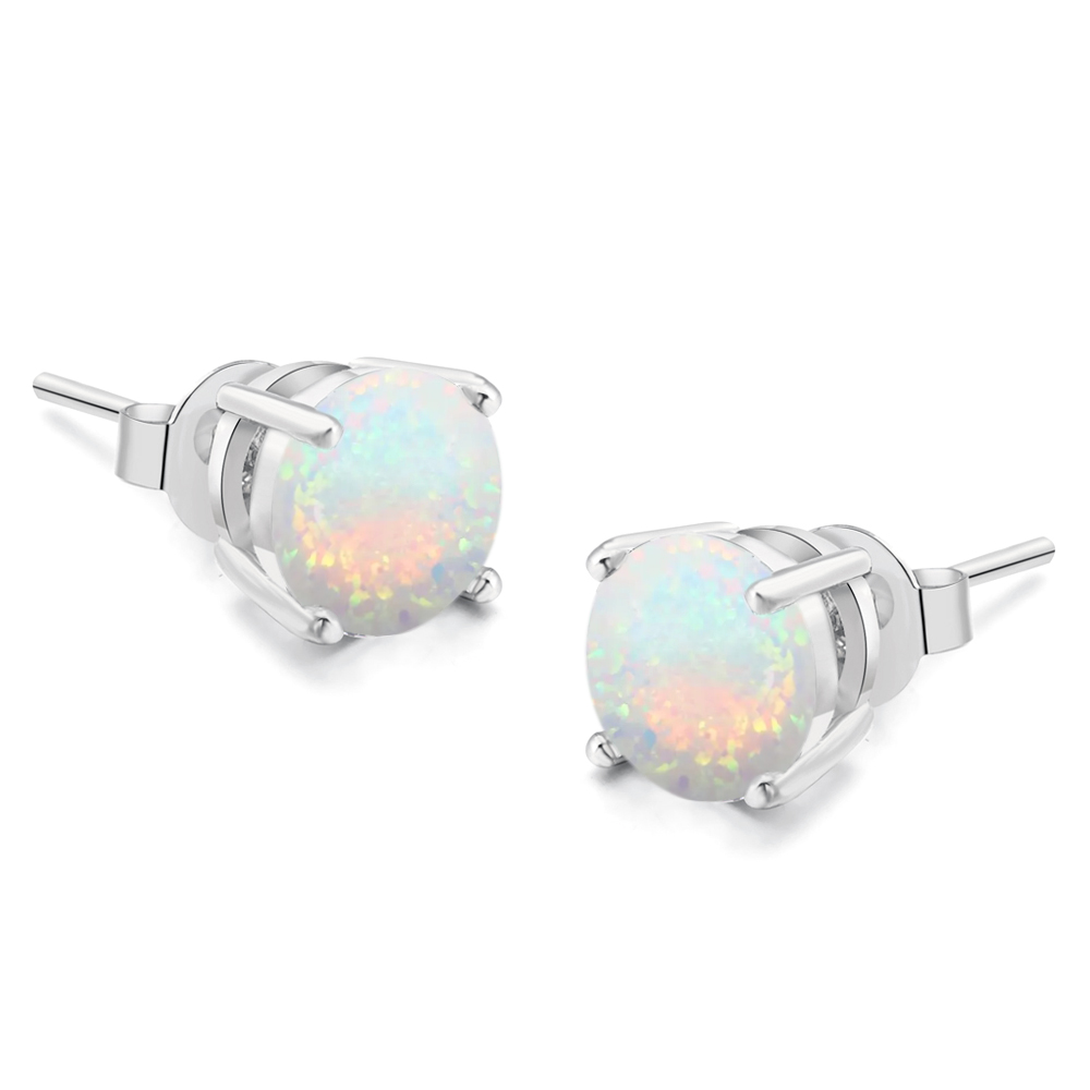 أقراط نسائية بسيطة مرصعة بحجر  - مراجعة Opal Earrings Dangle وسعره