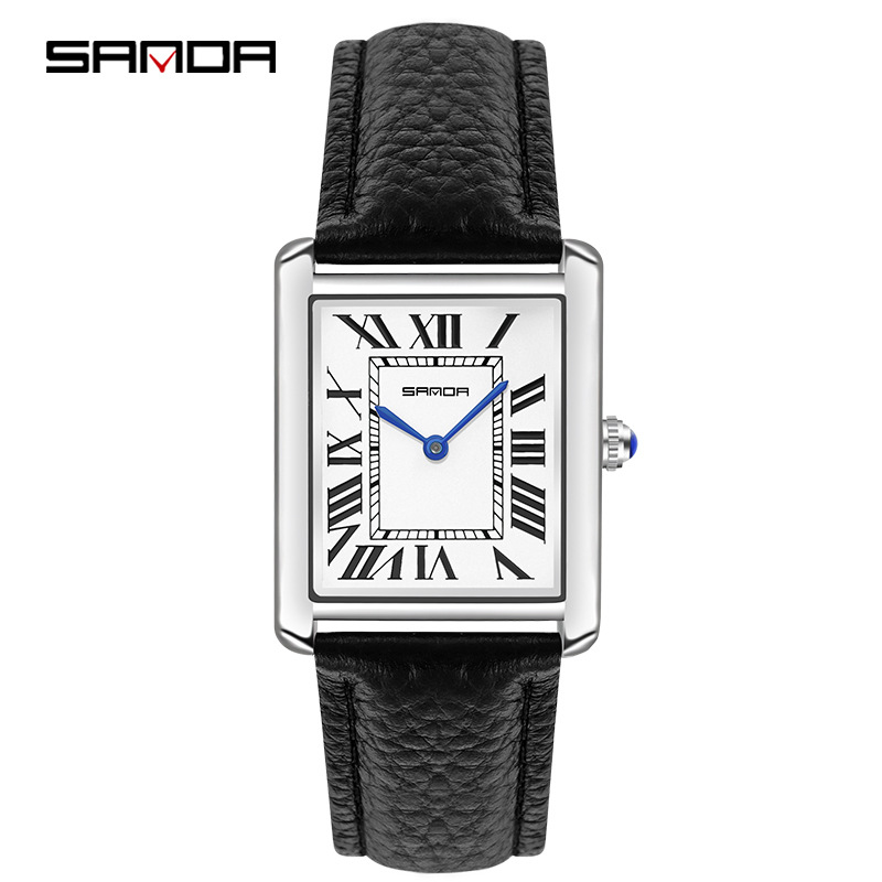 Sanda مستطيلة ساعات المعصم للر - مراجعة Jewelry Watches Men وسعره