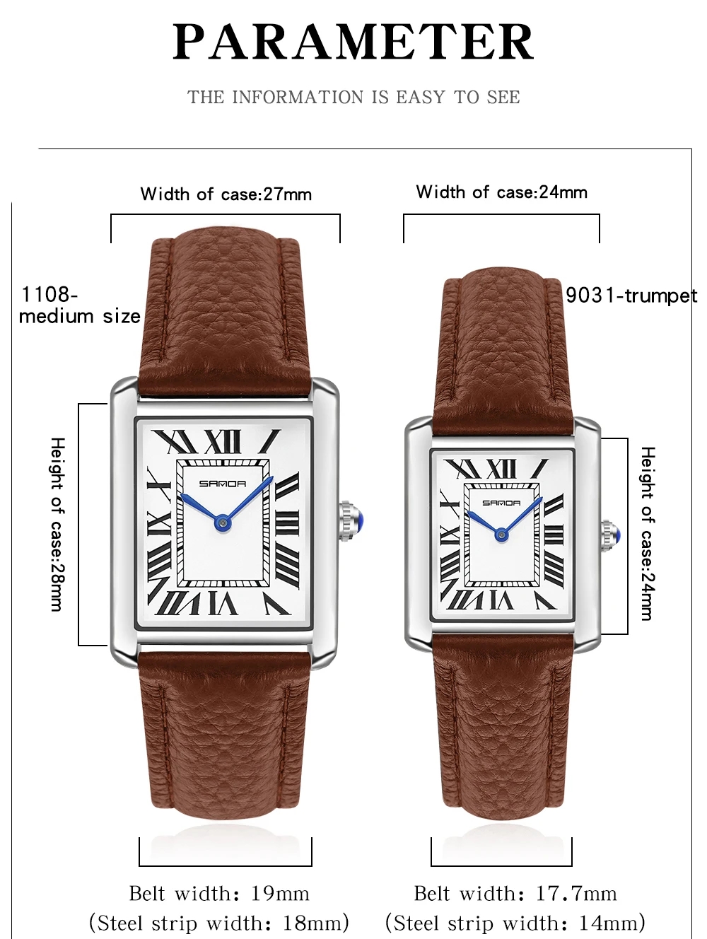 Sanda مستطيلة ساعات المعصم للر - مراجعة Jewelry Watches Men وسعره