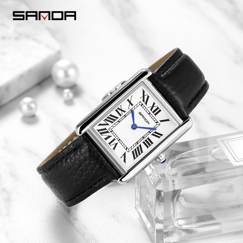 Sanda مستطيلة ساعات المعصم للر - مراجعة Jewelry Watches Men وسعره