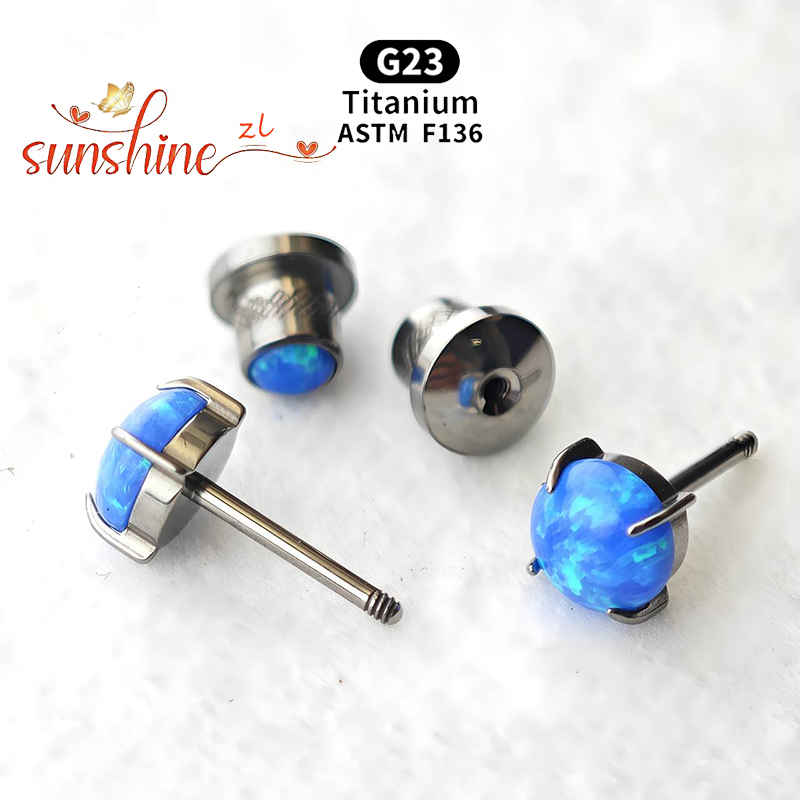 2 قطعة ASTM F136 التيتانيوم أو - مراجعة Opal Earrings Dangle وسعره