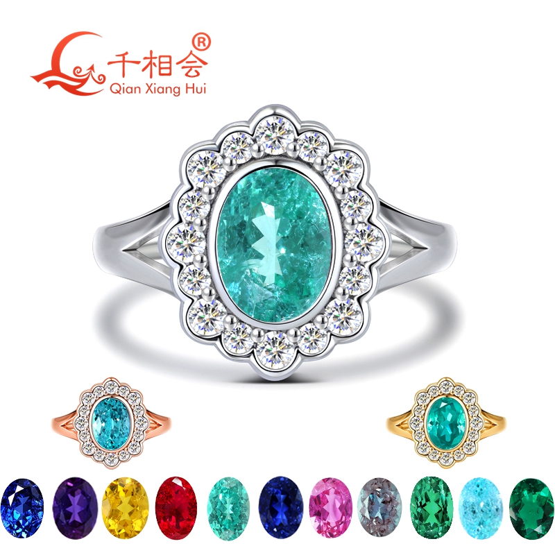 خاتم هالو بيضاوي من التورمالين - مراجعة Moissanite Ring وسعره