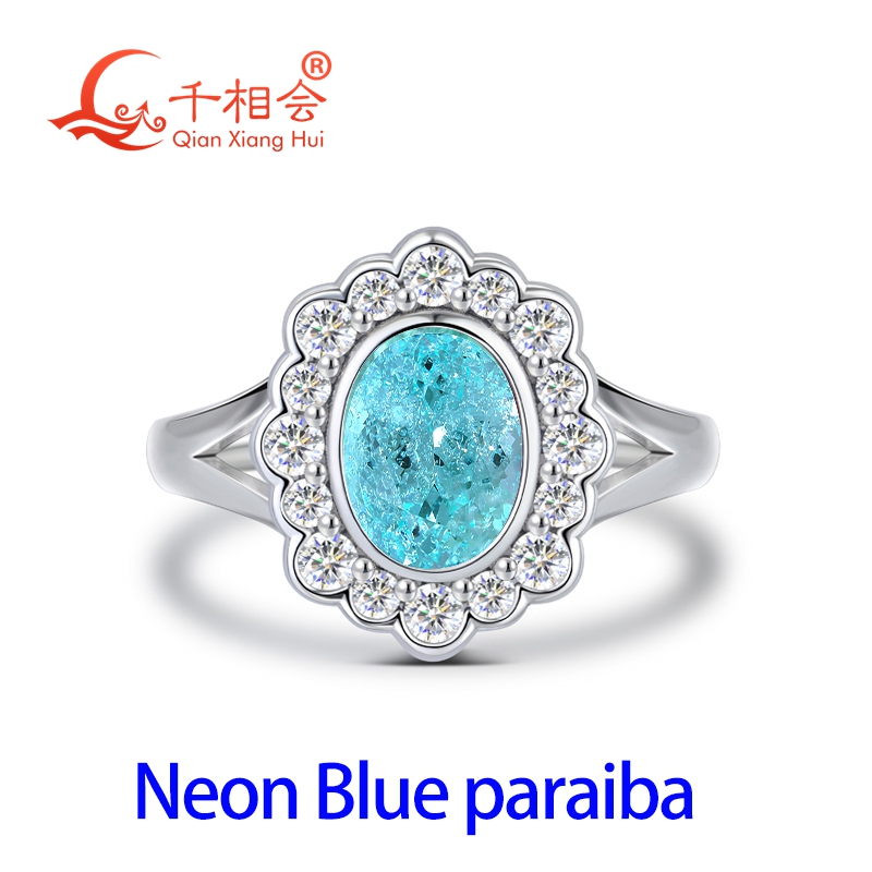 خاتم هالو بيضاوي من التورمالين - مراجعة Moissanite Ring وسعره