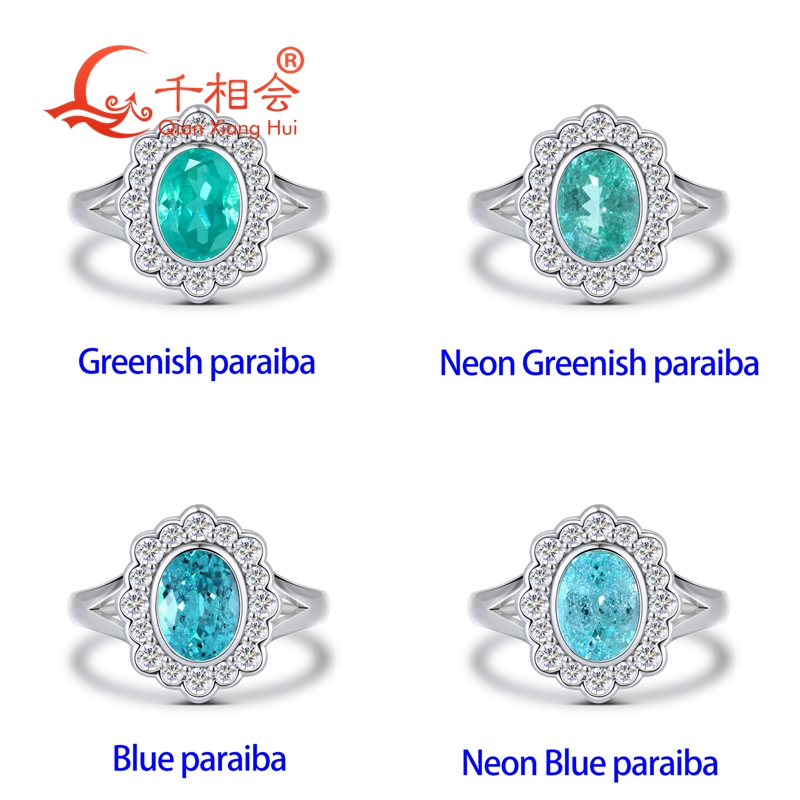 خاتم هالو بيضاوي من التورمالين - مراجعة Moissanite Ring وسعره