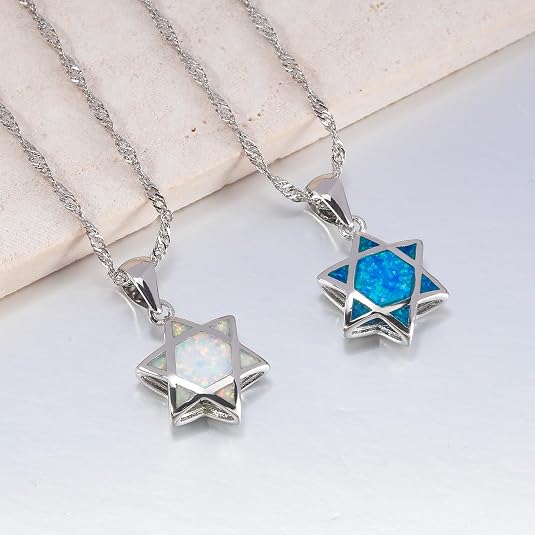 قلادة نجمة داود من حجر الأوبال - مراجعة Jewelry & Watches Bench وسعره